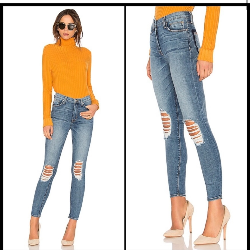 Hudson- Barbara Hight waist super skinny ankle jeans